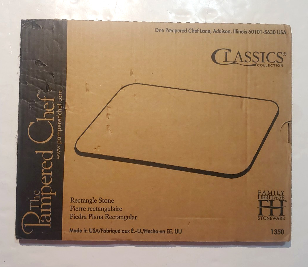 Vintage Pampered Chef 12 x 15 Stoneware Rectangular Baking Stone Vintage Pampered Chef 12 x 15 Stoneware Rectangular Baking Stone