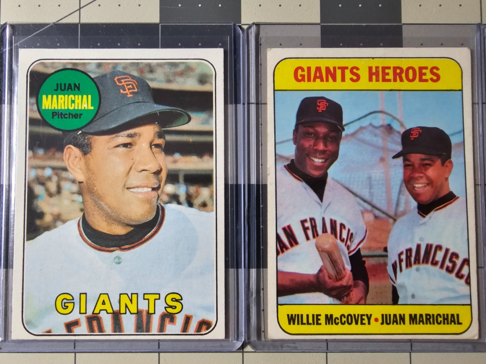 Juan Marichal ⭐ 1969 Topps #370 & Giants Heroes #572 ⭐ SHARP Juan Marichal ⭐ 1969 Topps #370 & Giants Heroes #572 ⭐ SHARP
