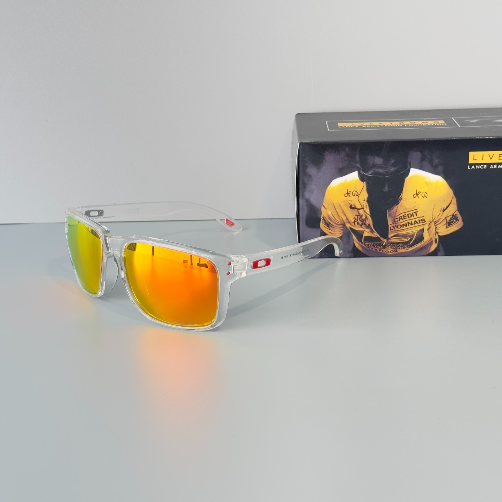 2026 Oakley Sylas OO9487 Clear Frame Red Prizm Sunglasses New w/ Box