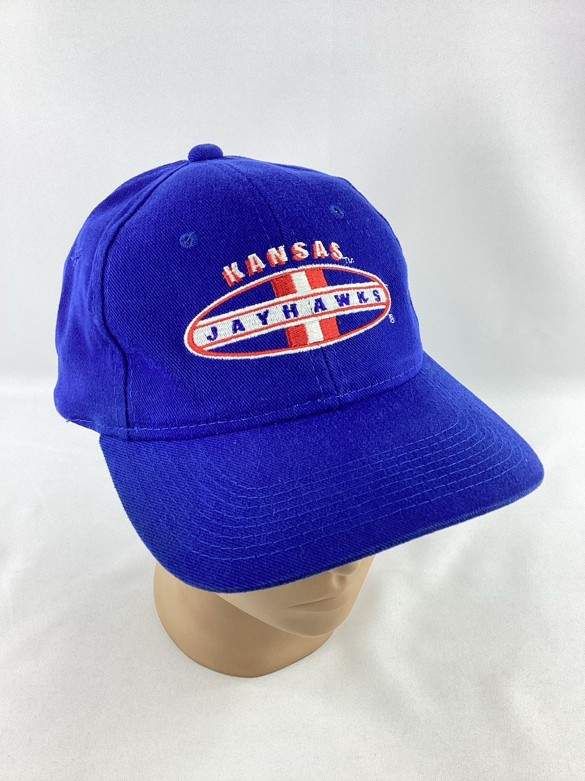 Vtg 90s Sports Specialties Kansas Jayhawks Snapback Hat Cap Green Under Brim