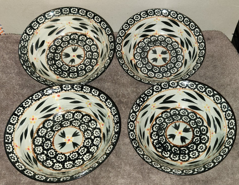 Temp-tations by Tara Old World Black White Cereal Soup Bowl 7.5 Temp-tations by Tara Old World Black White Cereal Soup Bowl 7.5