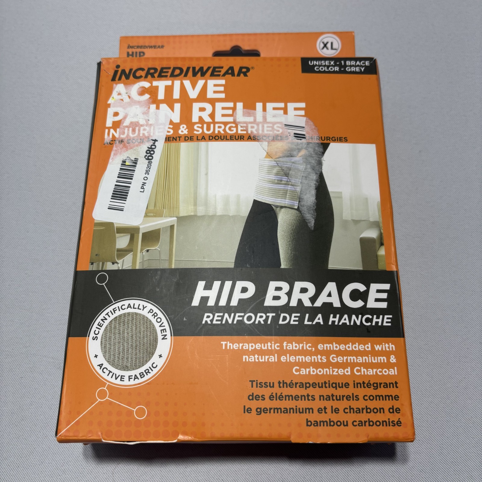 iNCREDIWEAR Right Hip Brace Active Pain Relief Injuries & Surgeries XL Unisex