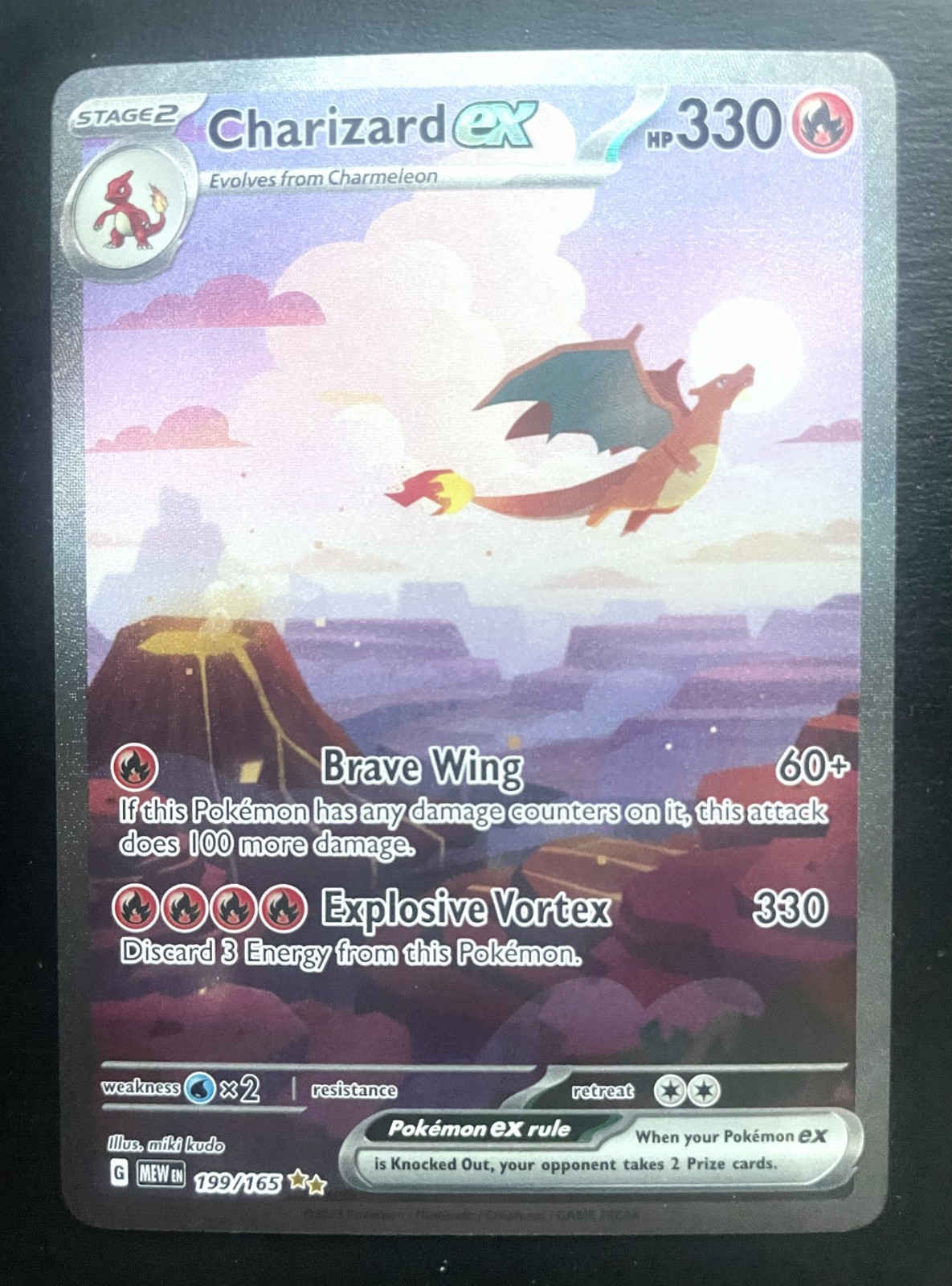 Charizard Ex 199/165 Sv: Scarlet & Violet 151 Pokemon Card Holo NM Charizard Ex 199/165 Sv: Scarlet & Violet 151 Pokemon Card Holo NM