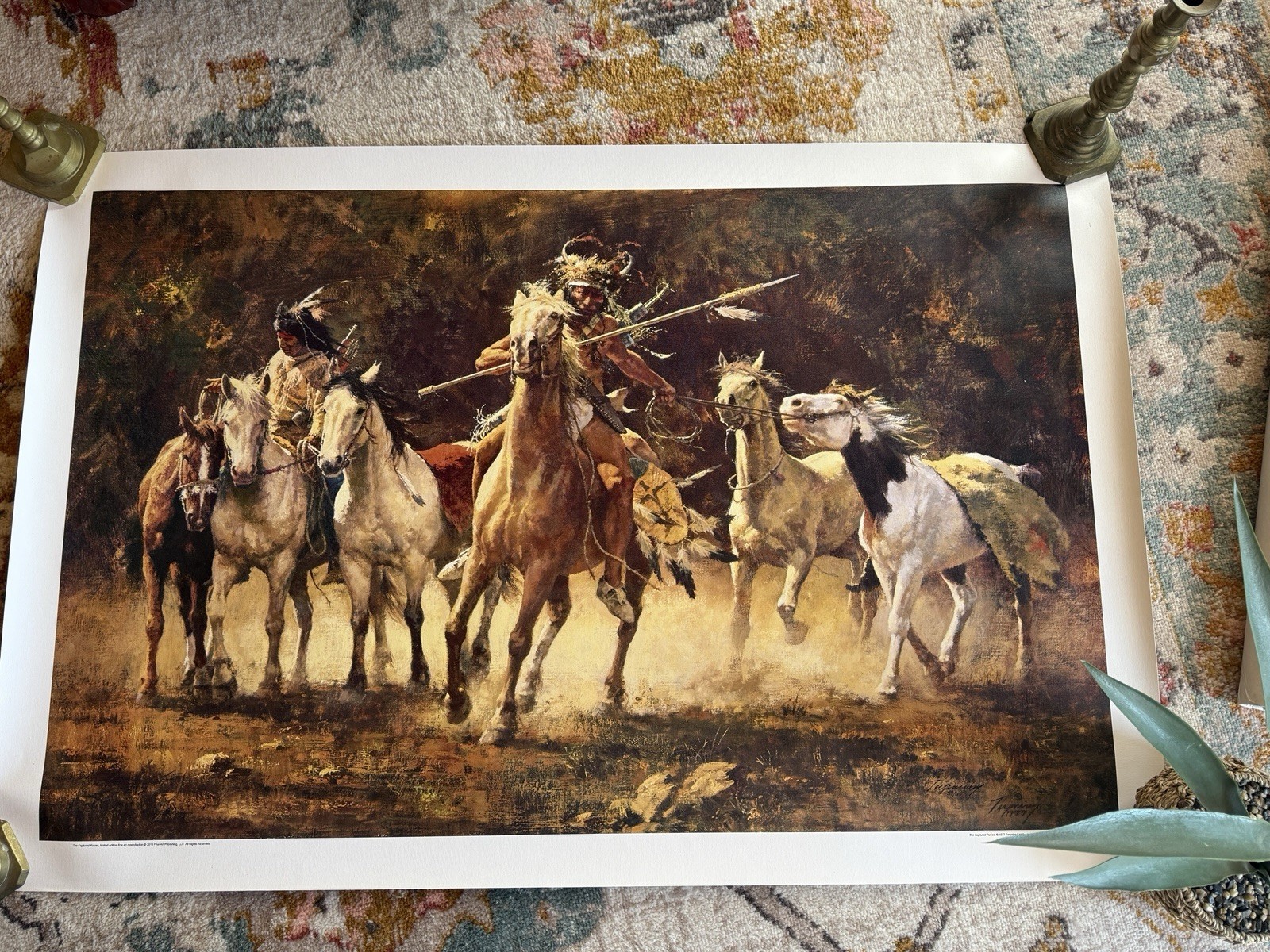 Howard Terpning Limited Edition Signed Giclee On Canvas. ‘ THE CAPTURED PONIES’ Howard Terpning Limited Edition Signed Giclee On Canvas. ‘ THE CAPTURED PONIES’