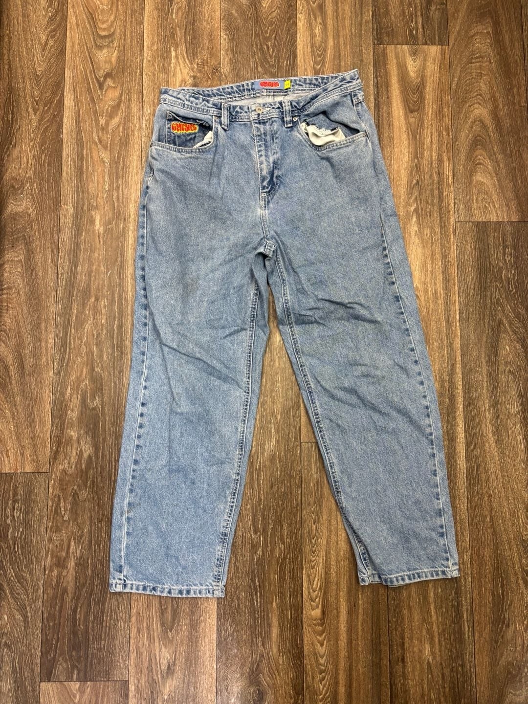 Empyre Loose Fit Jeans Size 34 Light Wash Skate Denim Pants Empyre Loose Fit Jeans Size 34 Light Wash Skate Denim Pants