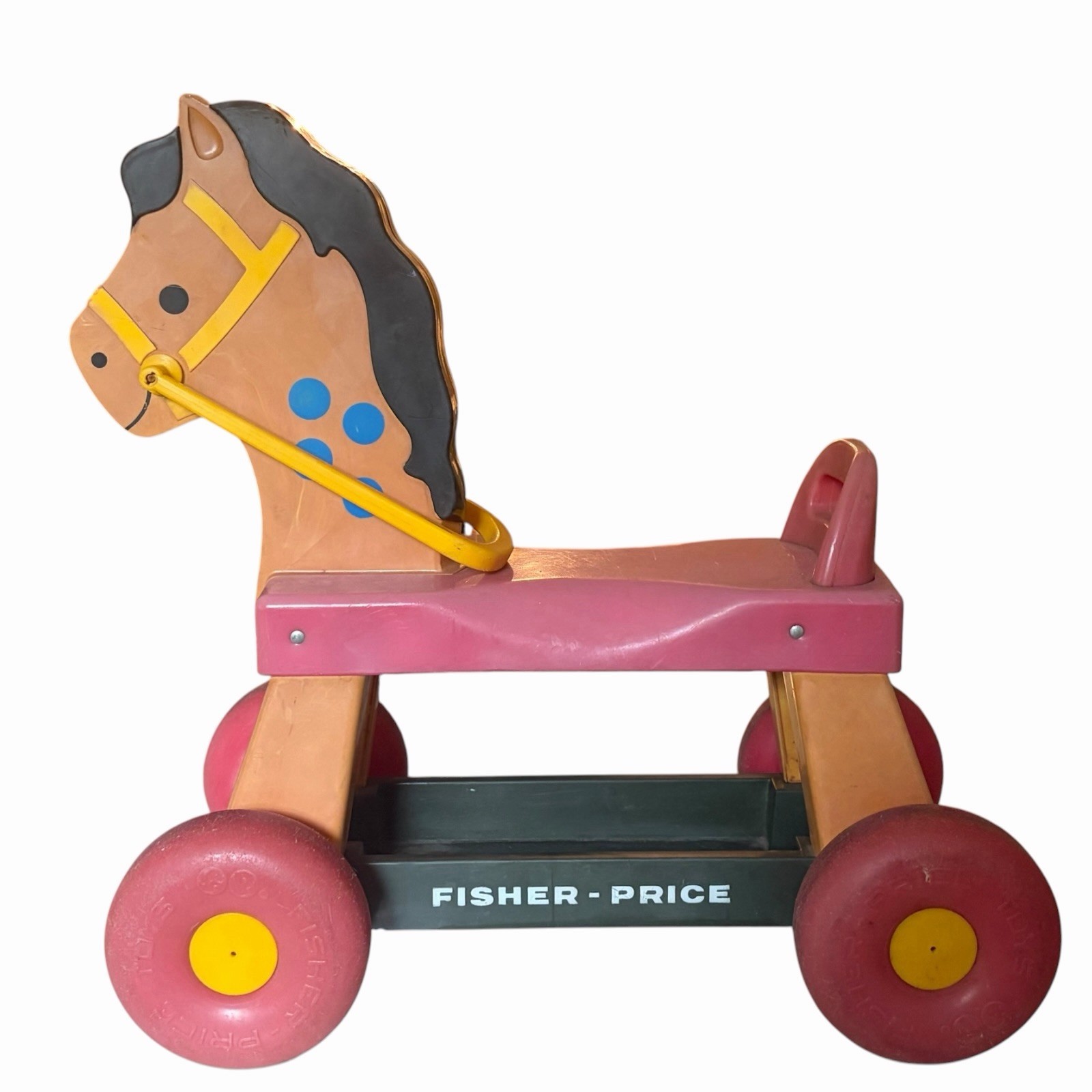Vintage 1976 Fisher Price #978 Ride On Horse Pony Riding Toy USA