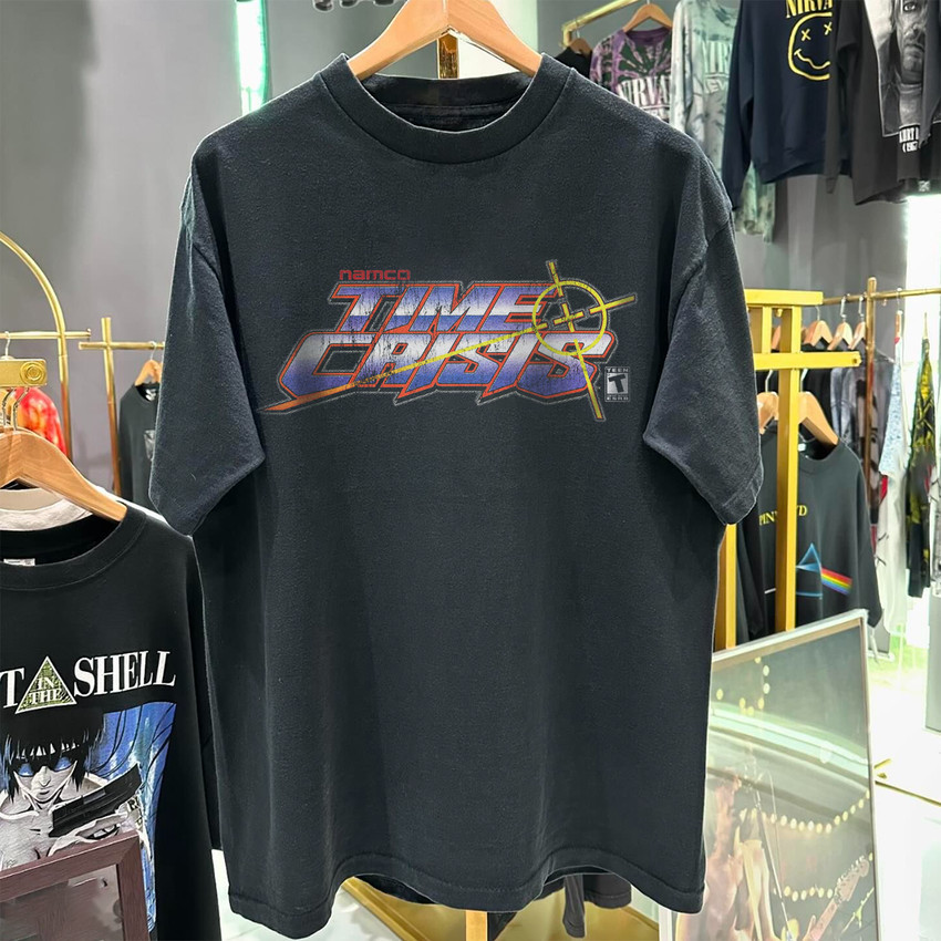 Time Crisis 1995 Vintage T Shirt Retro Gaming Graphic Tee