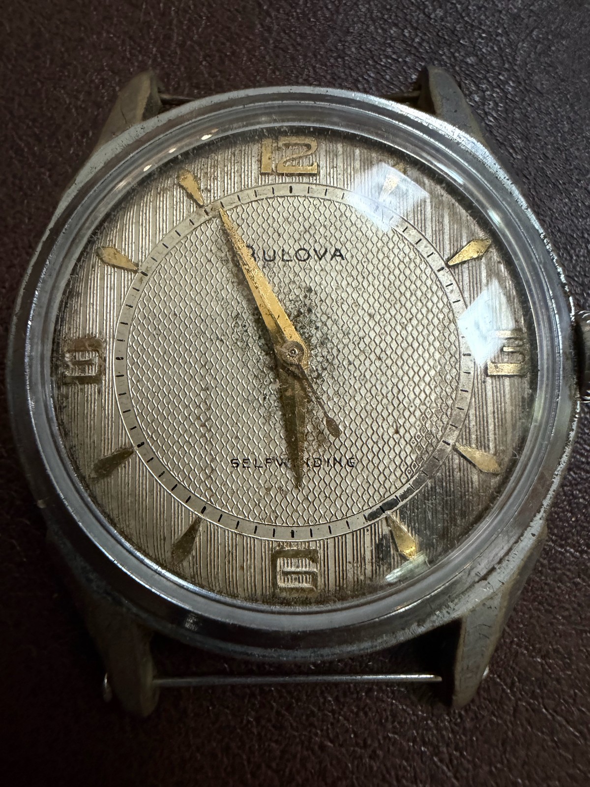 Vintage 1954 Bulova Selfwinding Honeycomb Dial Cal 10CSC Watch Ref 5100