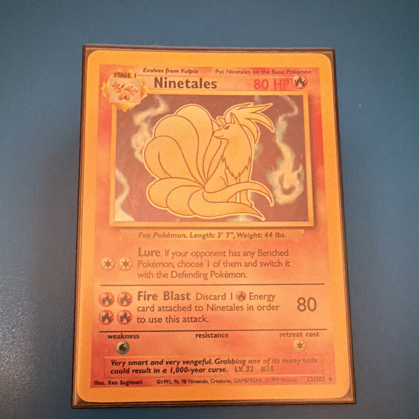 Wizards of the Coast Pokemon TCG Ninetales 12/102 Base Set Holo Rare 1999