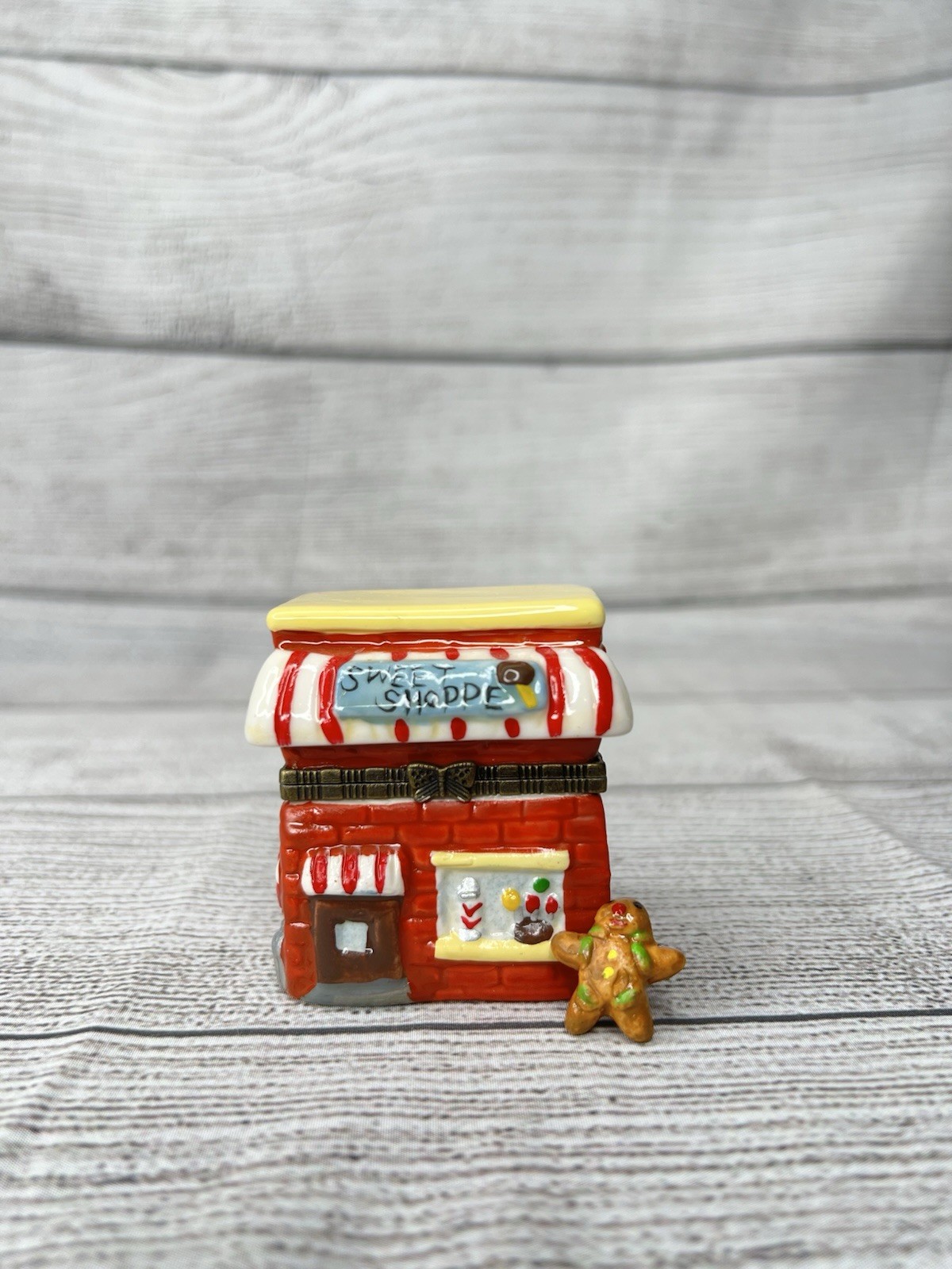 VTG PHB Style Sweet Shop Porcelain Hinged Trinket Box A/ Cookie Trinket