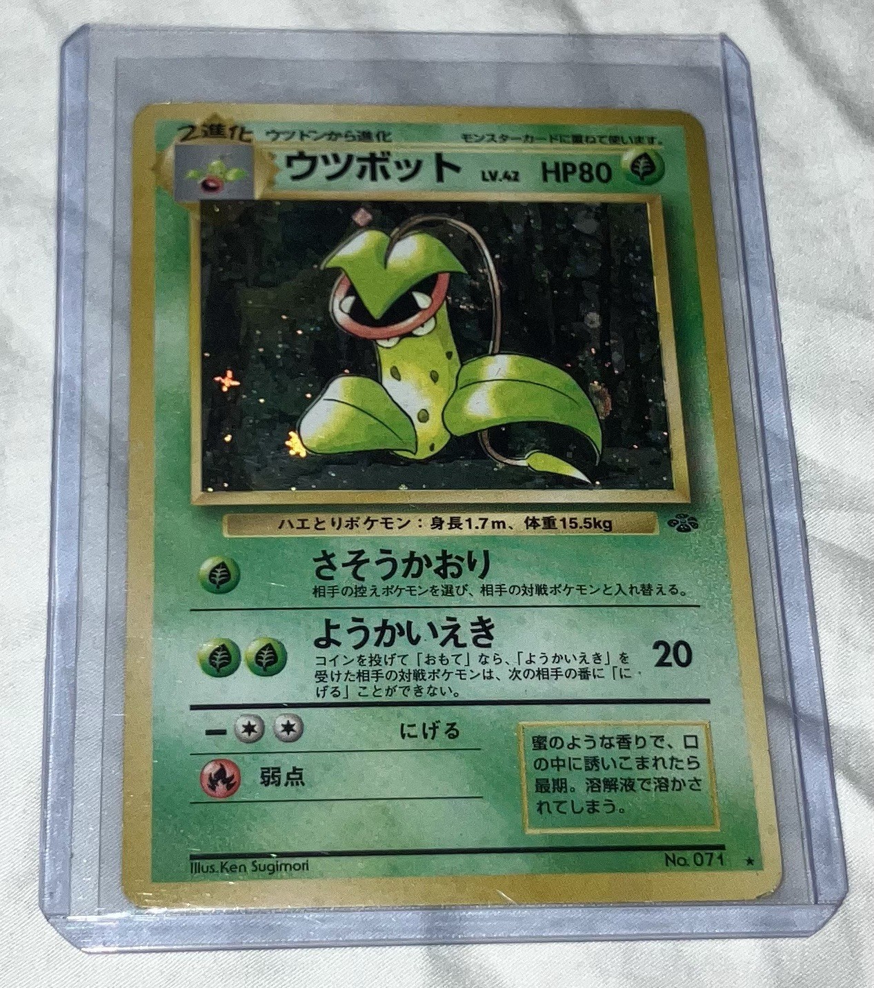 1997 Pokemon Victreebel Japanese Jungle Set Holo Card 071 - Vintage
