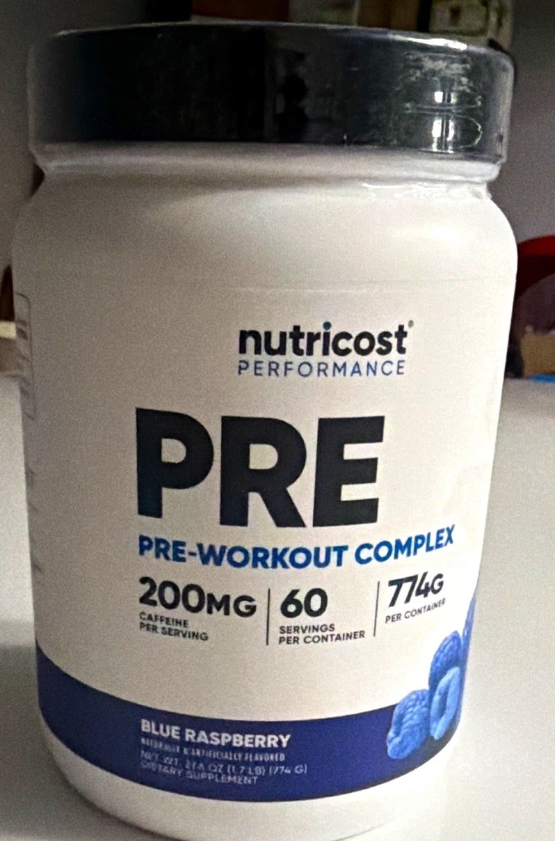 Nutricost Performance PRE Pre-Workout Powder Blue Raspberry 200mg 60 Servings