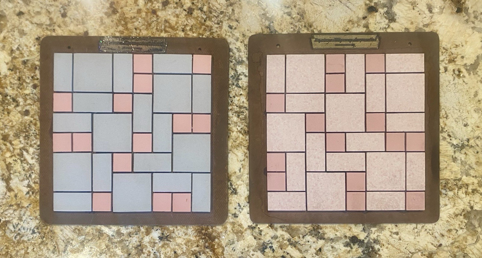 Two Vintage Keystone Ridgeway Ceramic Tile Salesman Samples Two Vintage Keystone Ridgeway Ceramic Tile Salesman Samples