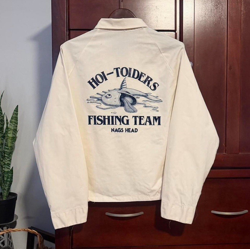 True Vintage marina dock Fishing Team “wild Bill” Flock Harrington Jacket