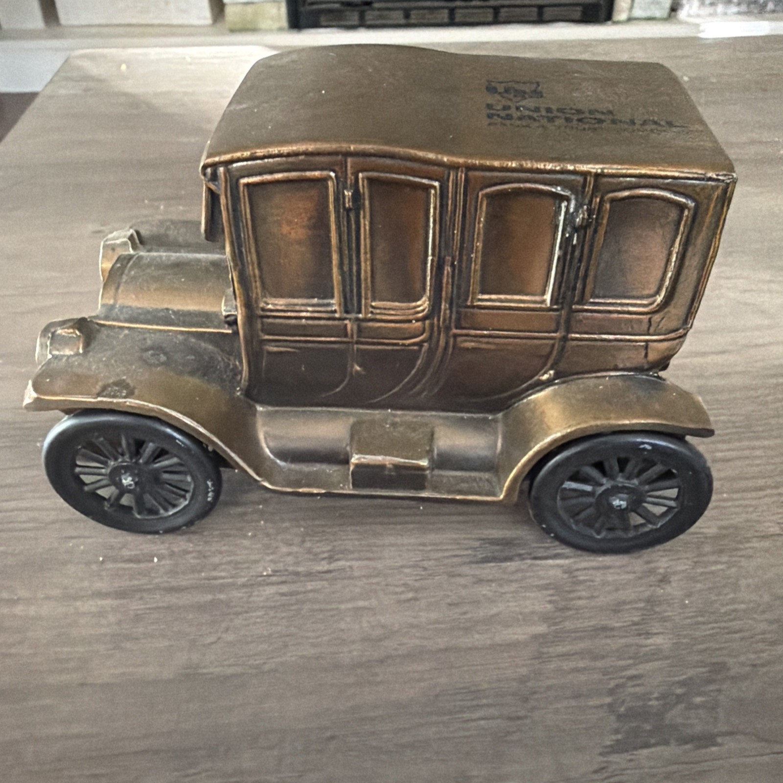 Vintage 1974 Banthrico Die Cast Bank Car ~ 1926 Ford ~ UNION NATIONAL BANK 