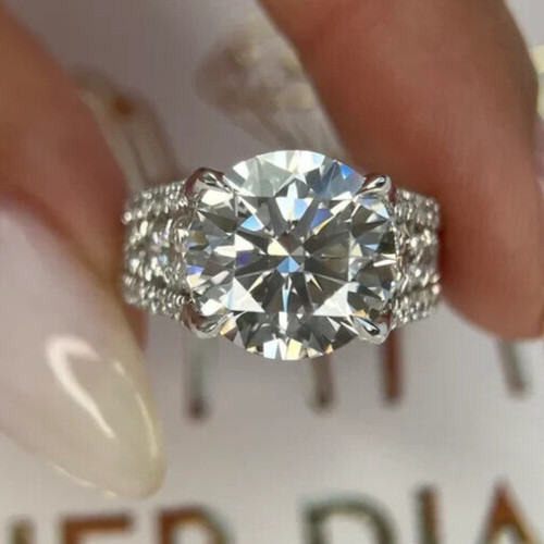 6.50CT Round Lab Grown Diamond New Antique Style Engagement Gift Ring 14k Gold