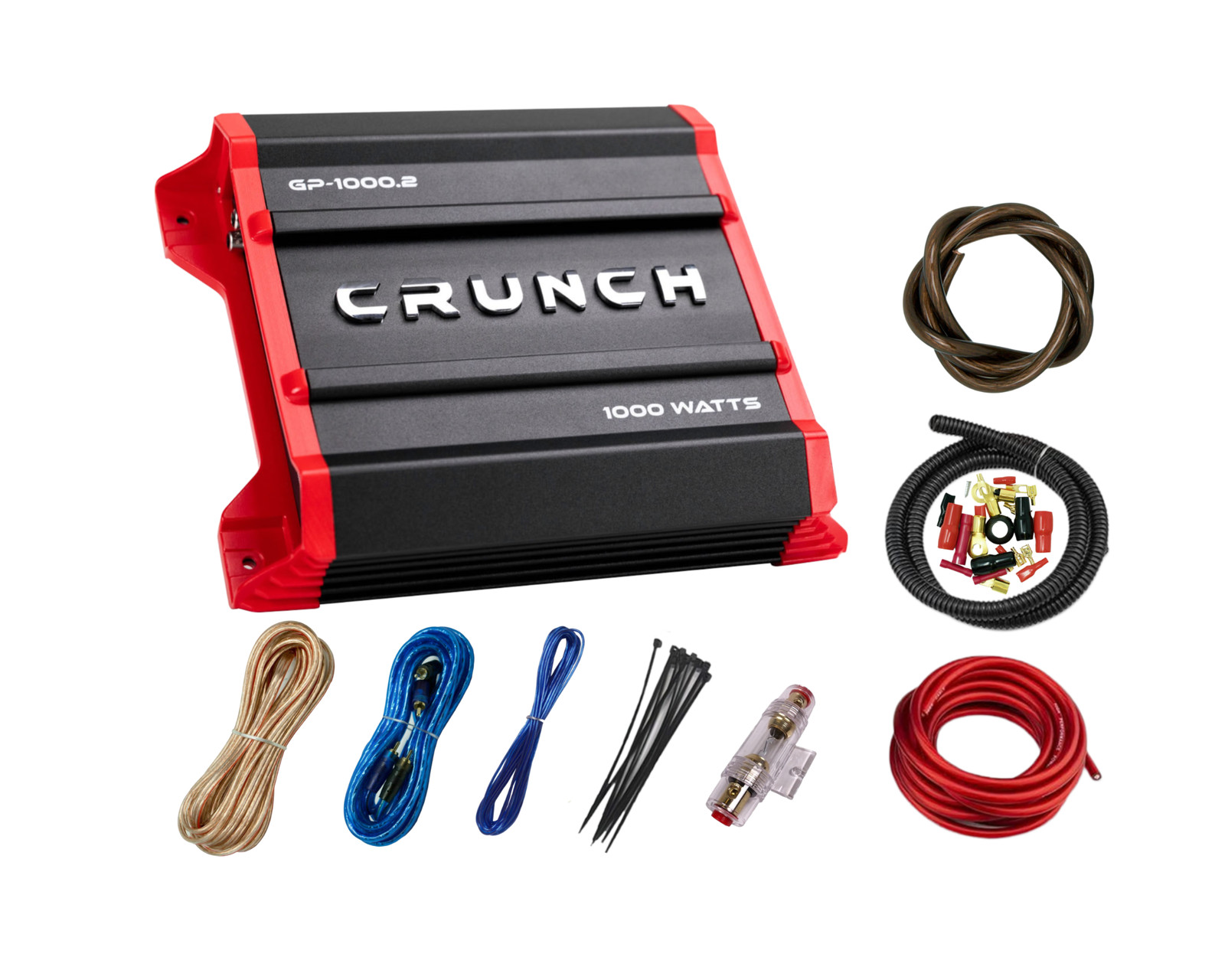Crunch GP-1000.2 1000W 2-Channel Amplifier & BC4R 4-Gauge Wiring Kit Combo Crunch GP-1000.2 1000W 2-Channel Amplifier & BC4R 4-Gauge Wiring Kit Combo