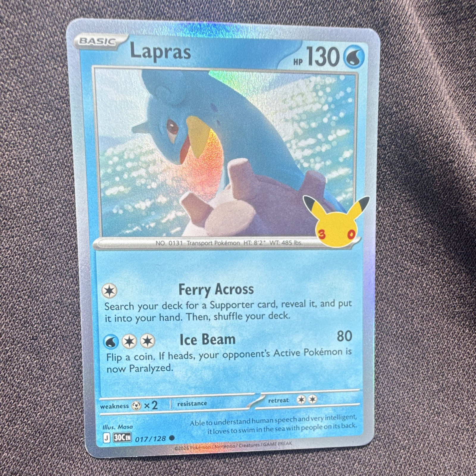 Lapras 017/128 30th Lapras 017/128 30th