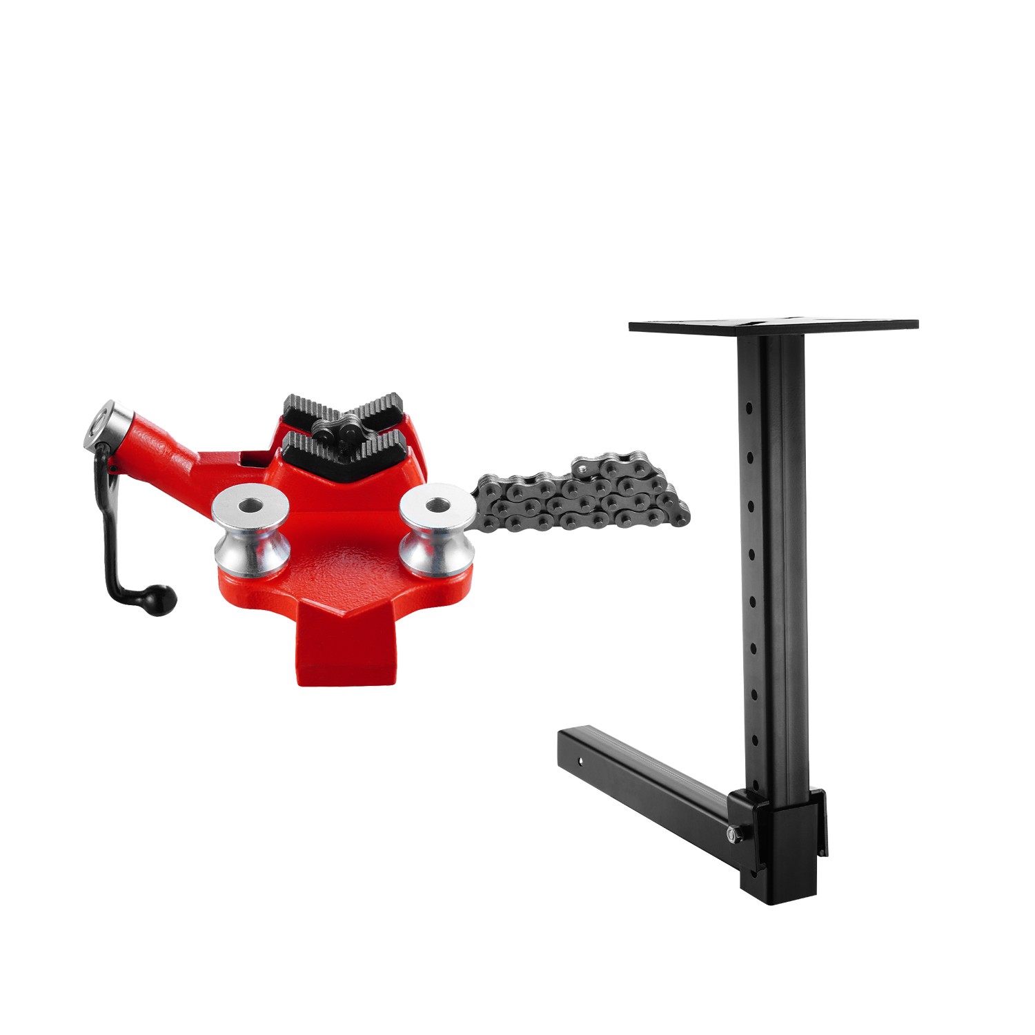 Uimoso Chain Vise with Hitch Mount Plate for 1/8-5 Inch Pipe Clamping