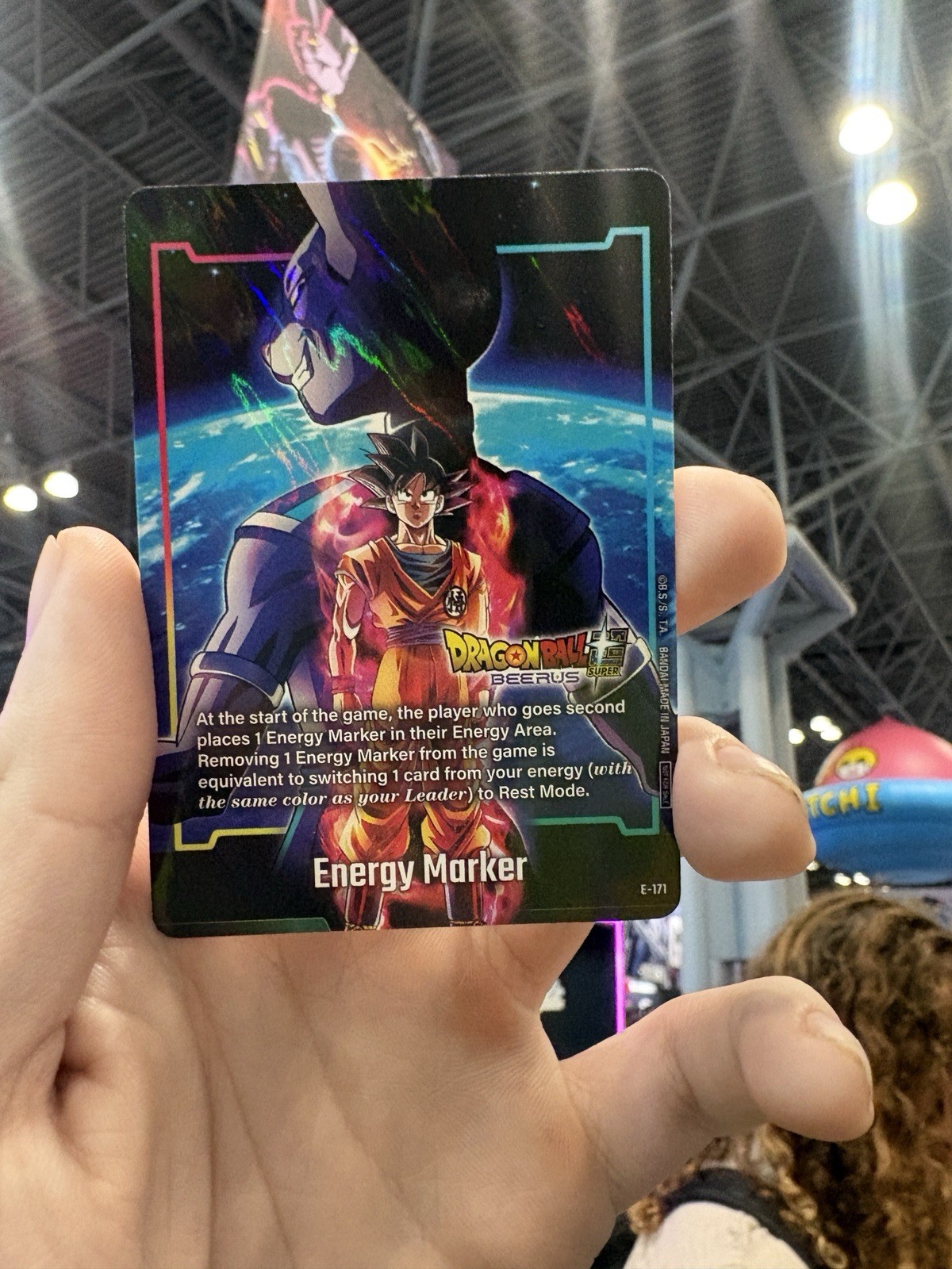2026 NYCC Dragon Ball Card Game Super Sayain God Goku Energy Marker E-171 2026 NYCC Dragon Ball Card Game Super Sayain God Goku Energy Marker E-171