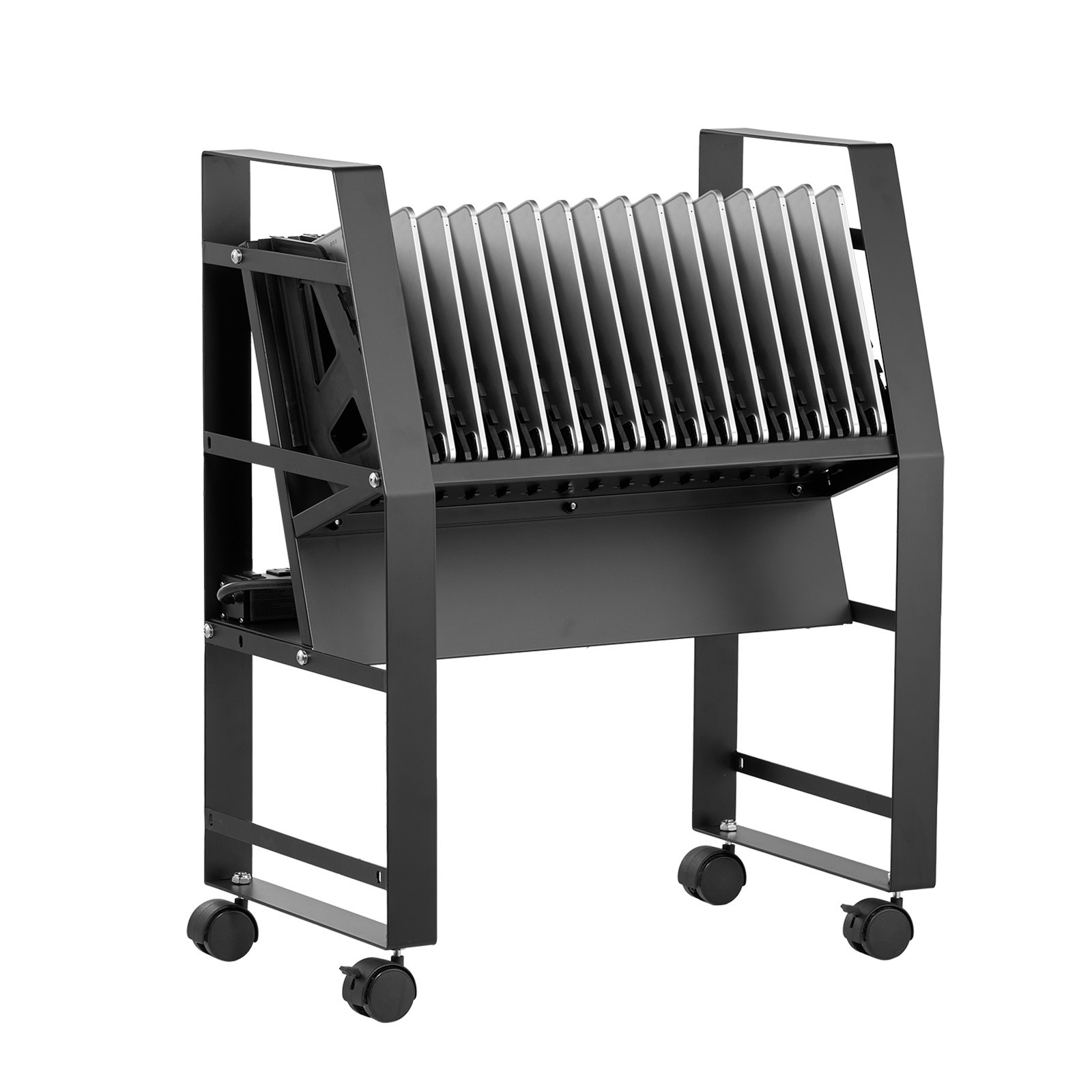 Uimoso Mobile Charging Cart for 16 Laptops and Tablets, Open Design