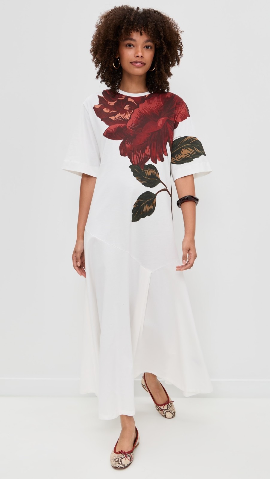 NWT FARM RIO Off White Flower Maxi Dress Small NEW with TAGS 100% Organic Cotton