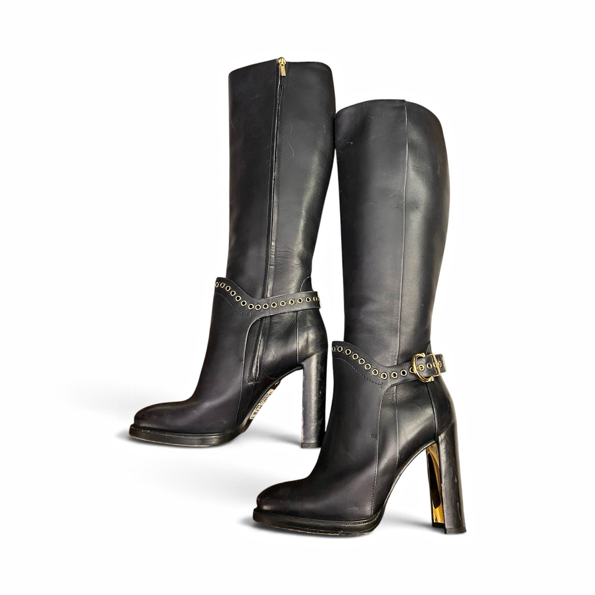 Salvatore Ferragamo Nadix Knee-High Boots, 2014 Milan Runway, size 10 Salvatore Ferragamo Nadix Knee-High Boots, 2014 Milan Runway, size 10