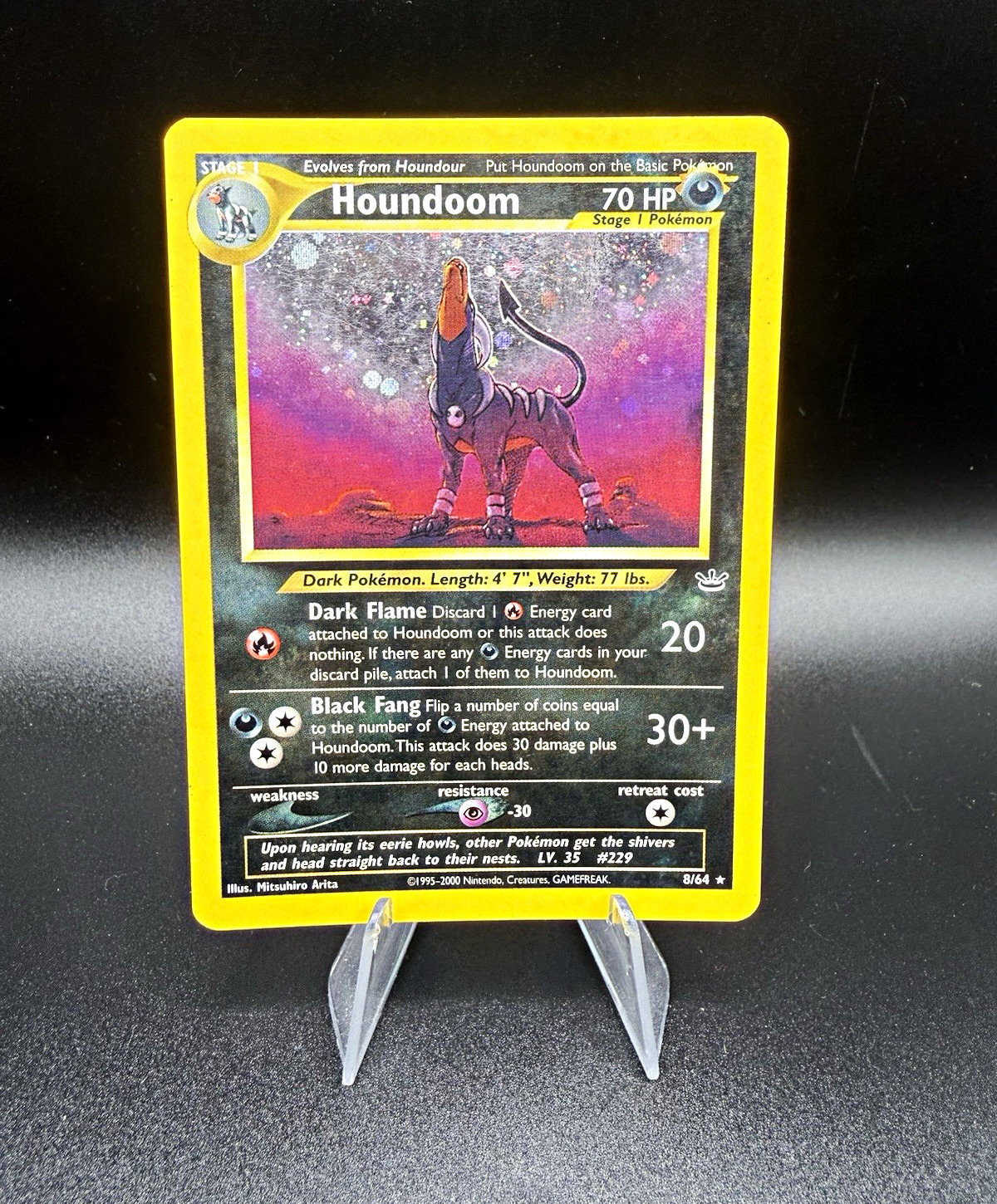 Pokemon TCG Houndoom Neo Revelation 08/64 Unlimited Holo Rare MP/LP