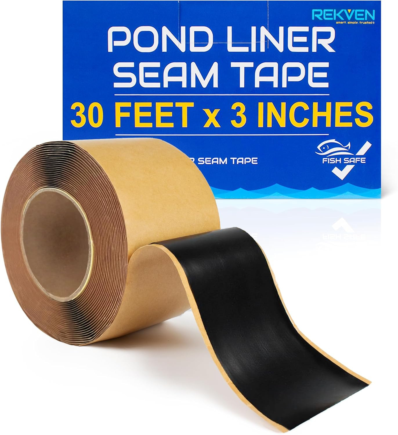 Pond Liner Seam Tape, Double Sided Butyl Adhesive, 30 Ft X 3 In