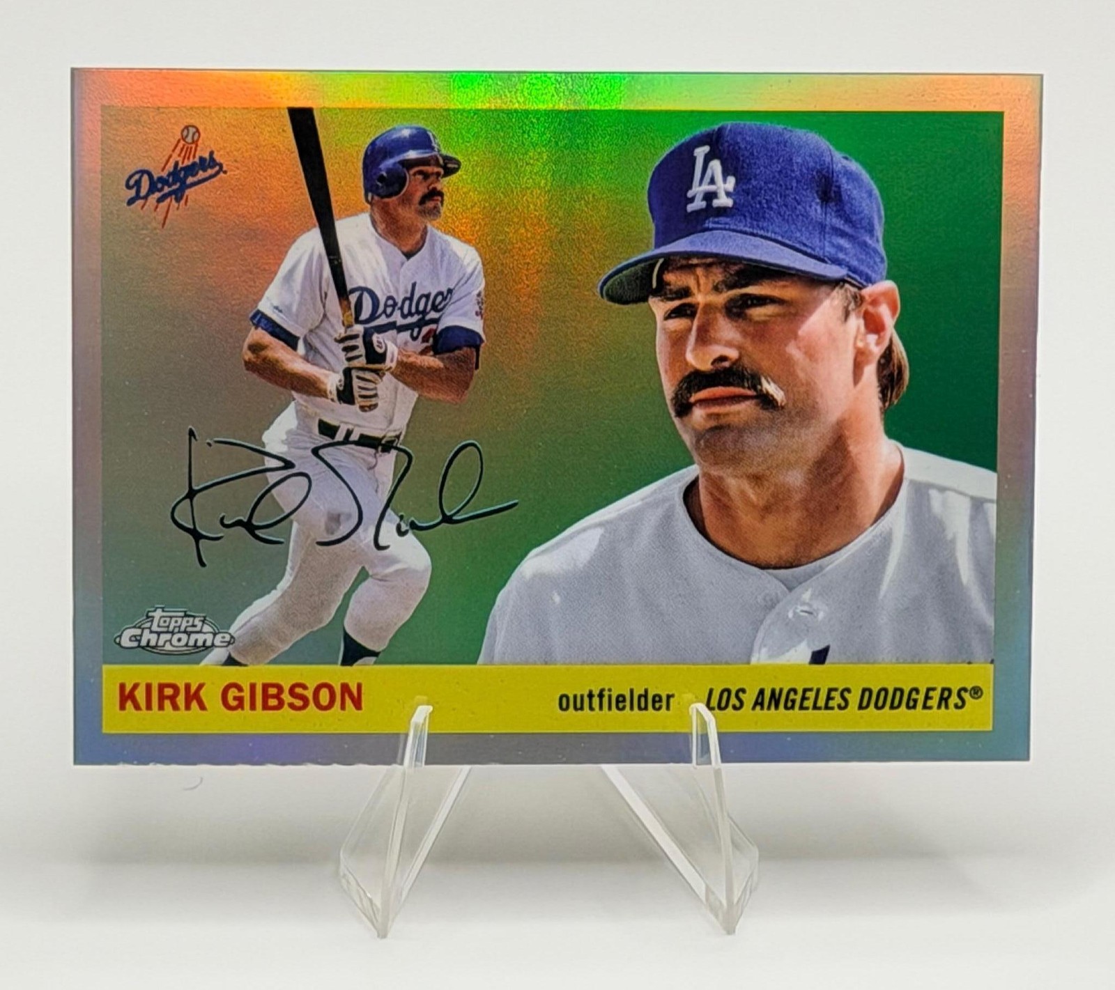 Kirk Gibson 2025 Topps Chrome Platinum Refractors #496 Los Angeles Dodgers