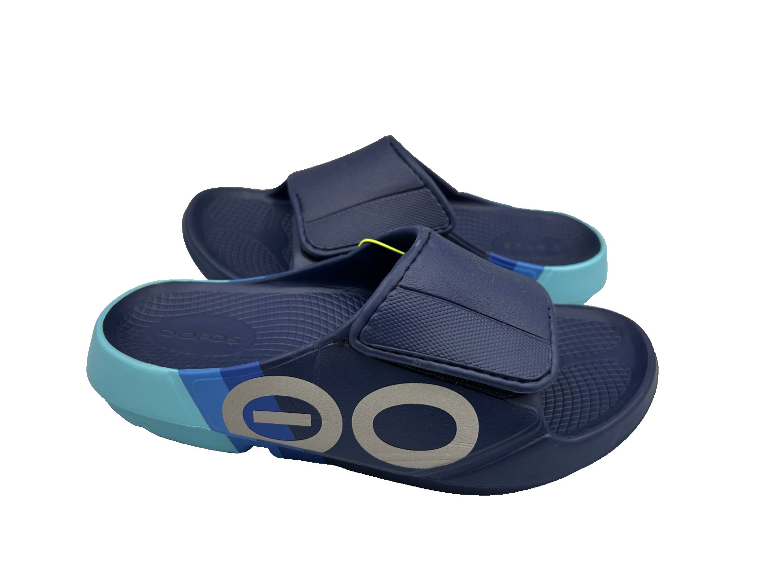 OOFOS Men\'s OOahh Slip On Comfort Recovery Slide Sandals Blue Size:9 128R