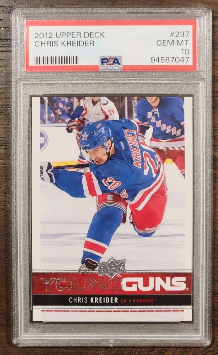 2012-13 Upper Deck Series One Young Guns Chris Kreider PSA 10 2012-13 Upper Deck Series One Young Guns Chris Kreider PSA 10