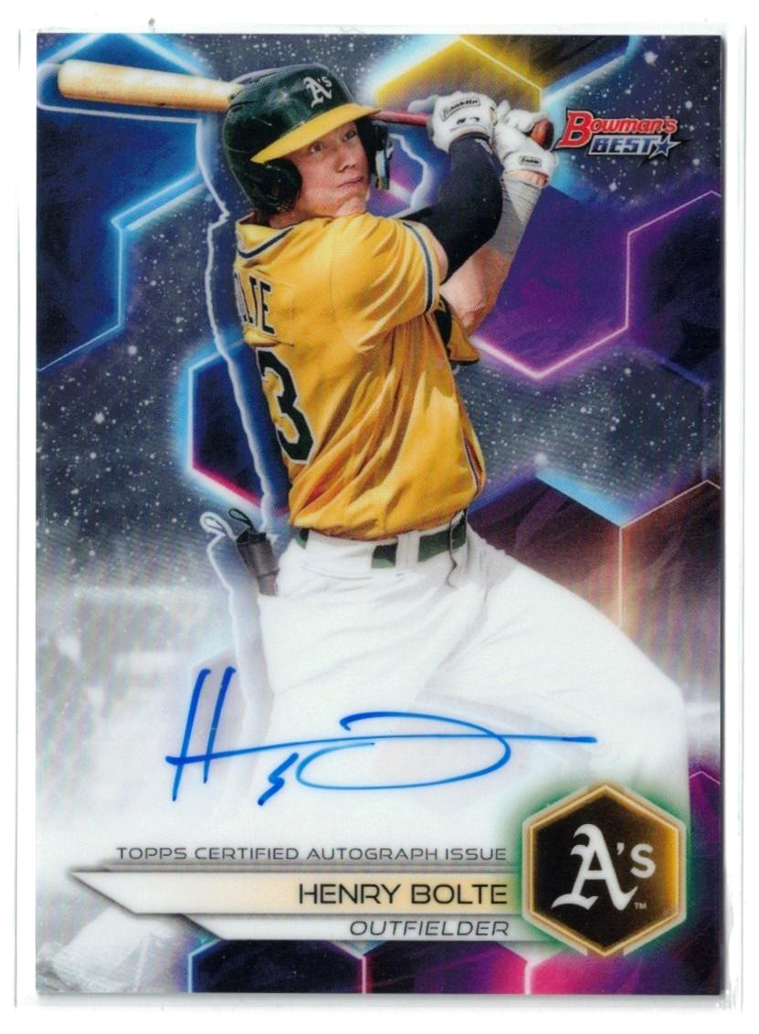 2023 Bowman's Best RC AUTO Henry Bolte #B23-HB Athletics Rookie Autograph