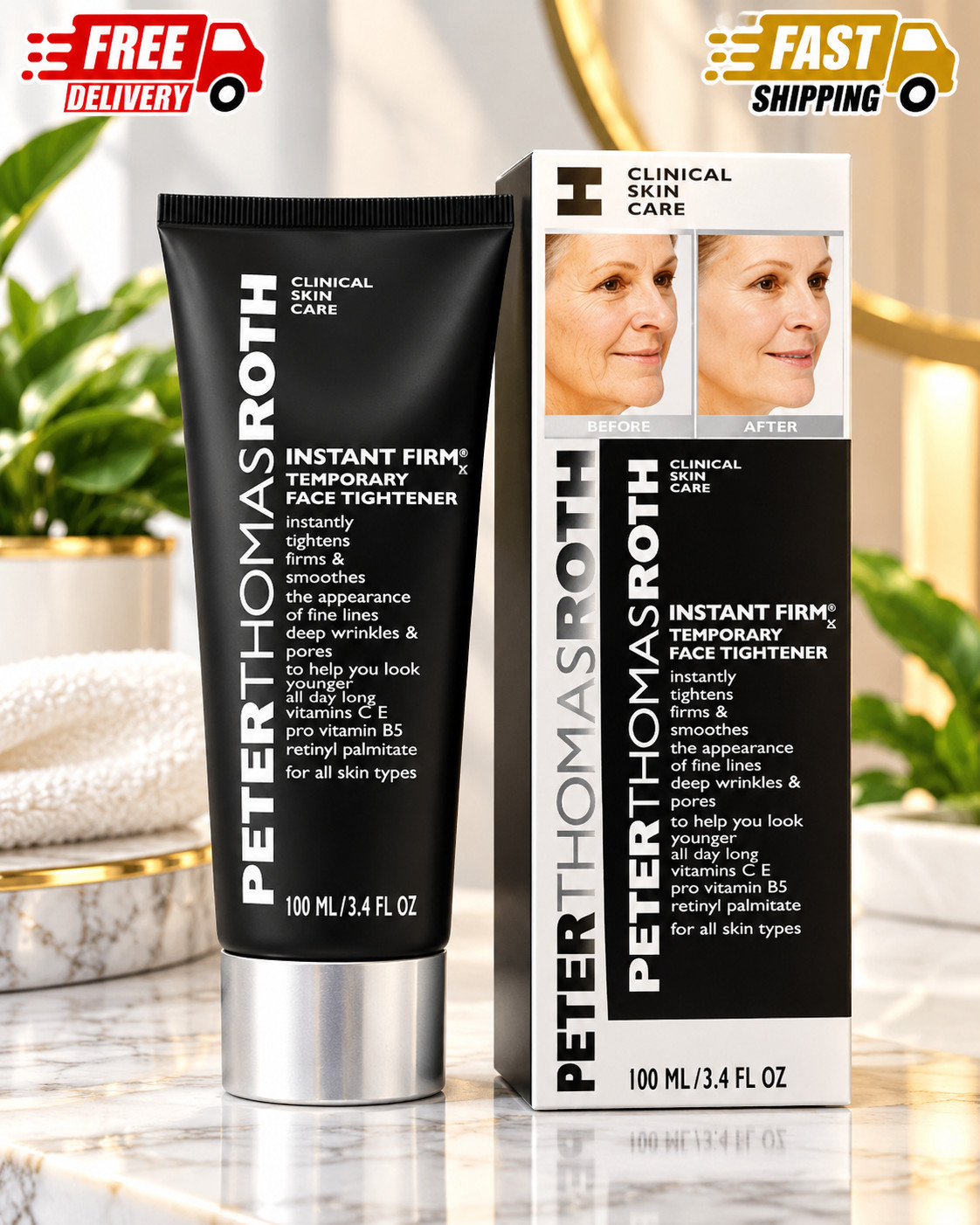 Peter Thomas Roth Instant Firmx Temporary Face Tightener 3.4oz /100ml New in Box