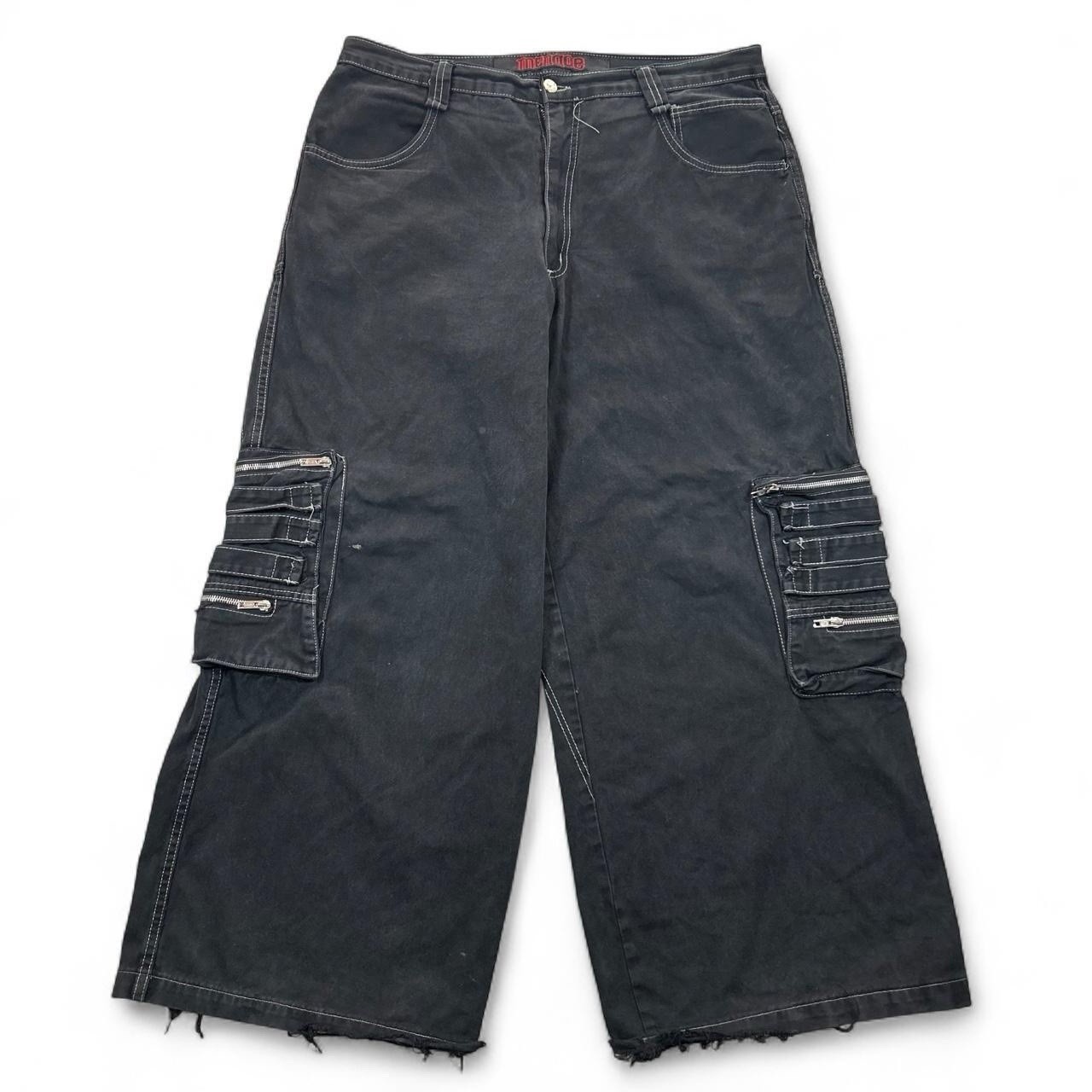 Rare VTG 90s Menace Baggy Wide Leg Jeans 38 Cargo Zip Pockets Tripp JNCO Style Rare VTG 90s Menace Baggy Wide Leg Jeans 38 Cargo Zip Pockets Tripp JNCO Style