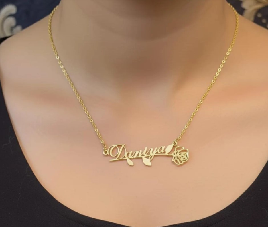 Custom Name Necklace, 18K Gold Plated Necklace, Gift for Best Friend, Daughter, Custom Name Necklace, 18K Gold Plated Necklace, Gift for Best Friend, Daughter,