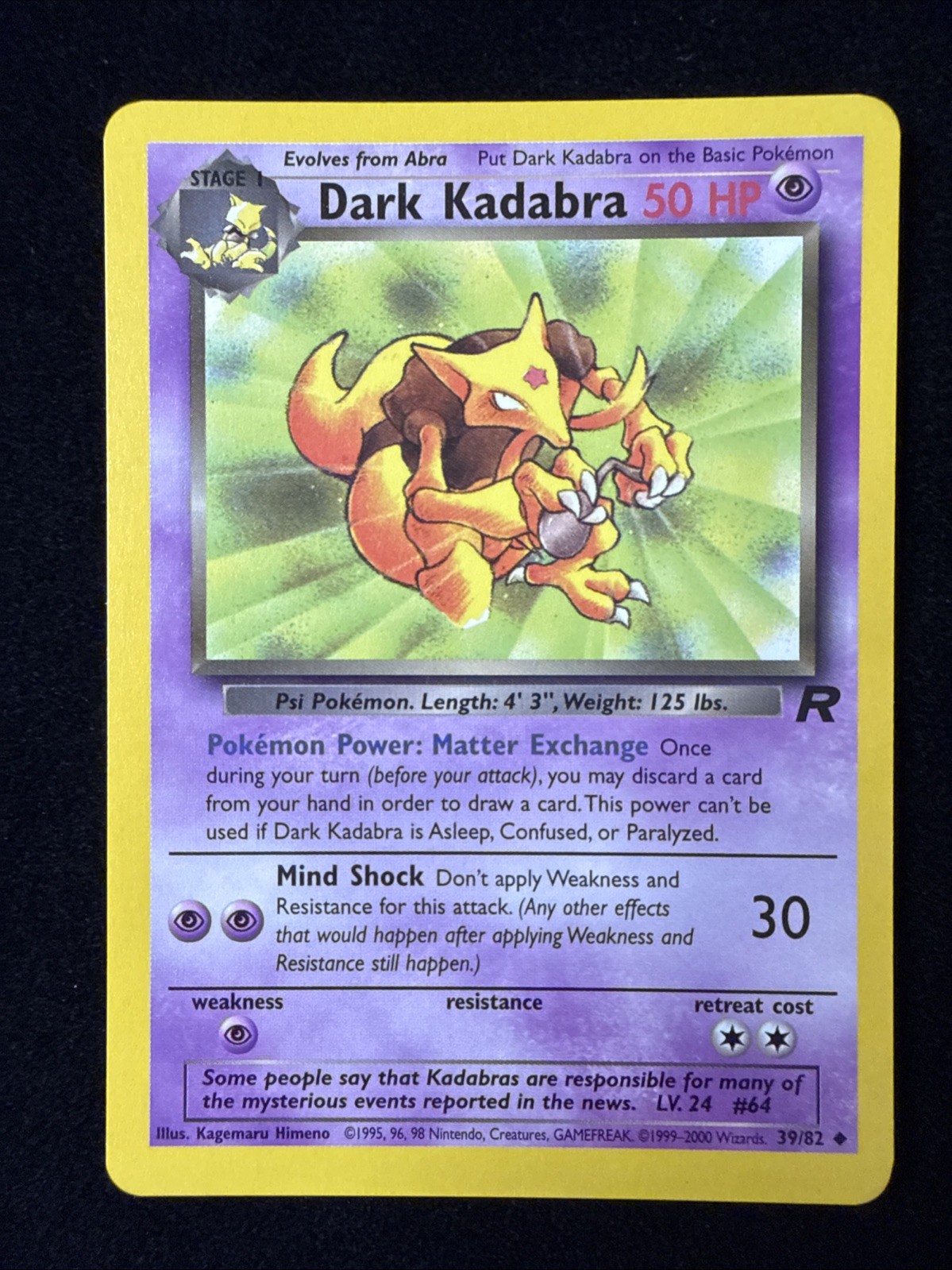 Dark Kadabra - Team Rocket - 39/82 - Pokemon TCG - NM