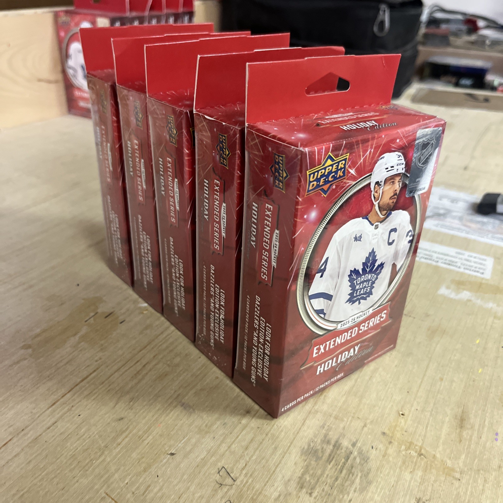 2025-26 Upper Deck Extended Series Holiday Hanger Box Lot Of 5 Factory Sealed 2025-26 Upper Deck Extended Series Holiday Hanger Box Lot Of 5 Factory Sealed