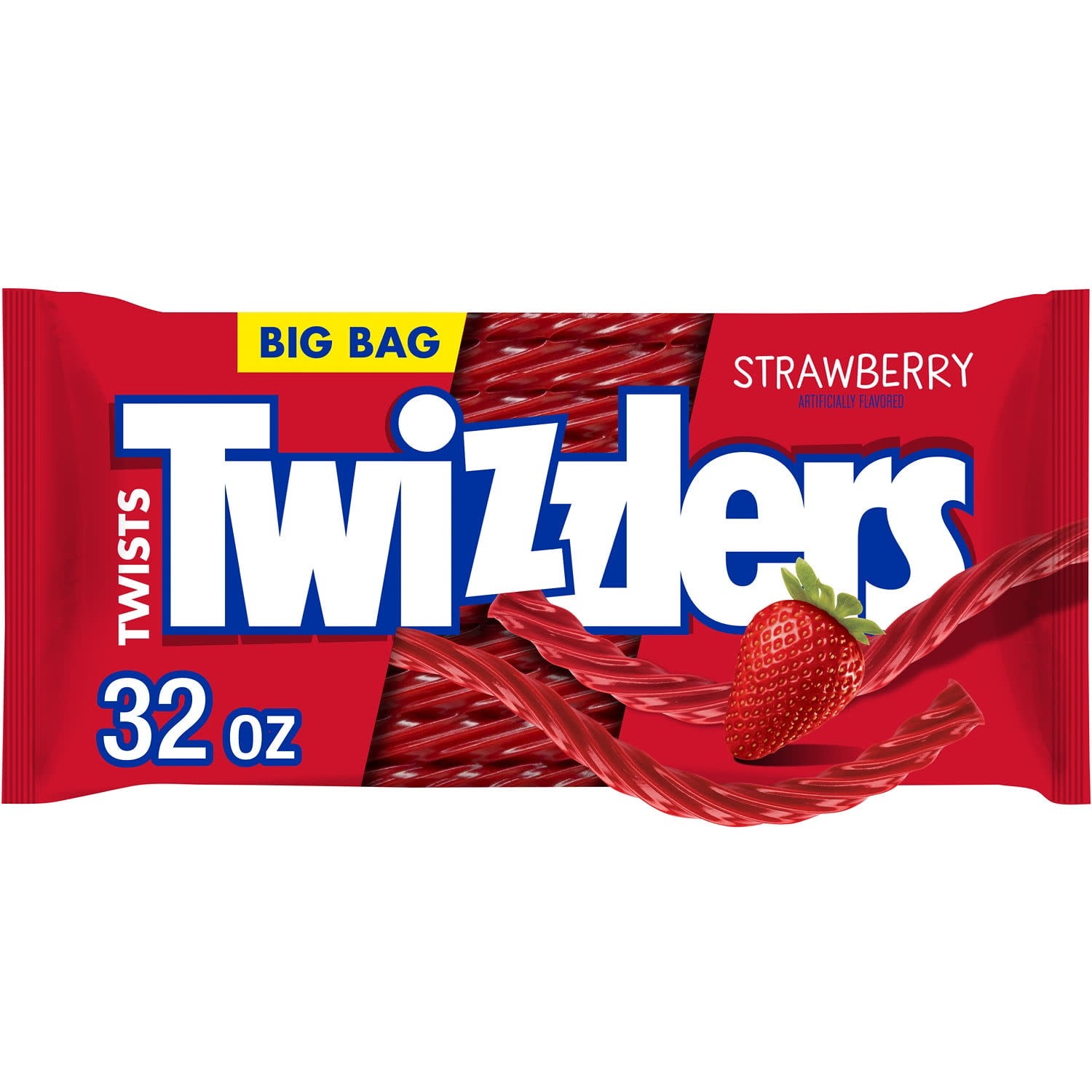 Twizzlers Twists Strawberry Flavored Licorice Style Chewy Candy, Big Bag 32 oz Twizzlers Twists Strawberry Flavored Licorice Style Chewy Candy, Big Bag 32 oz