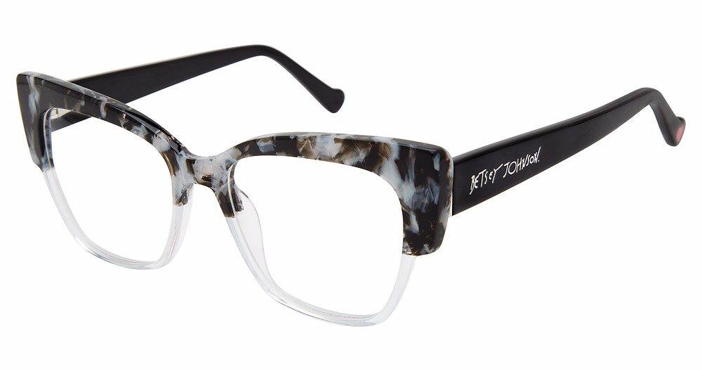 NEW Betsey-Johnson KITSCH-QUEEN Eyeglasses Blk 100% AUTHENTIC NEW Betsey-Johnson KITSCH-QUEEN Eyeglasses Blk 100% AUTHENTIC