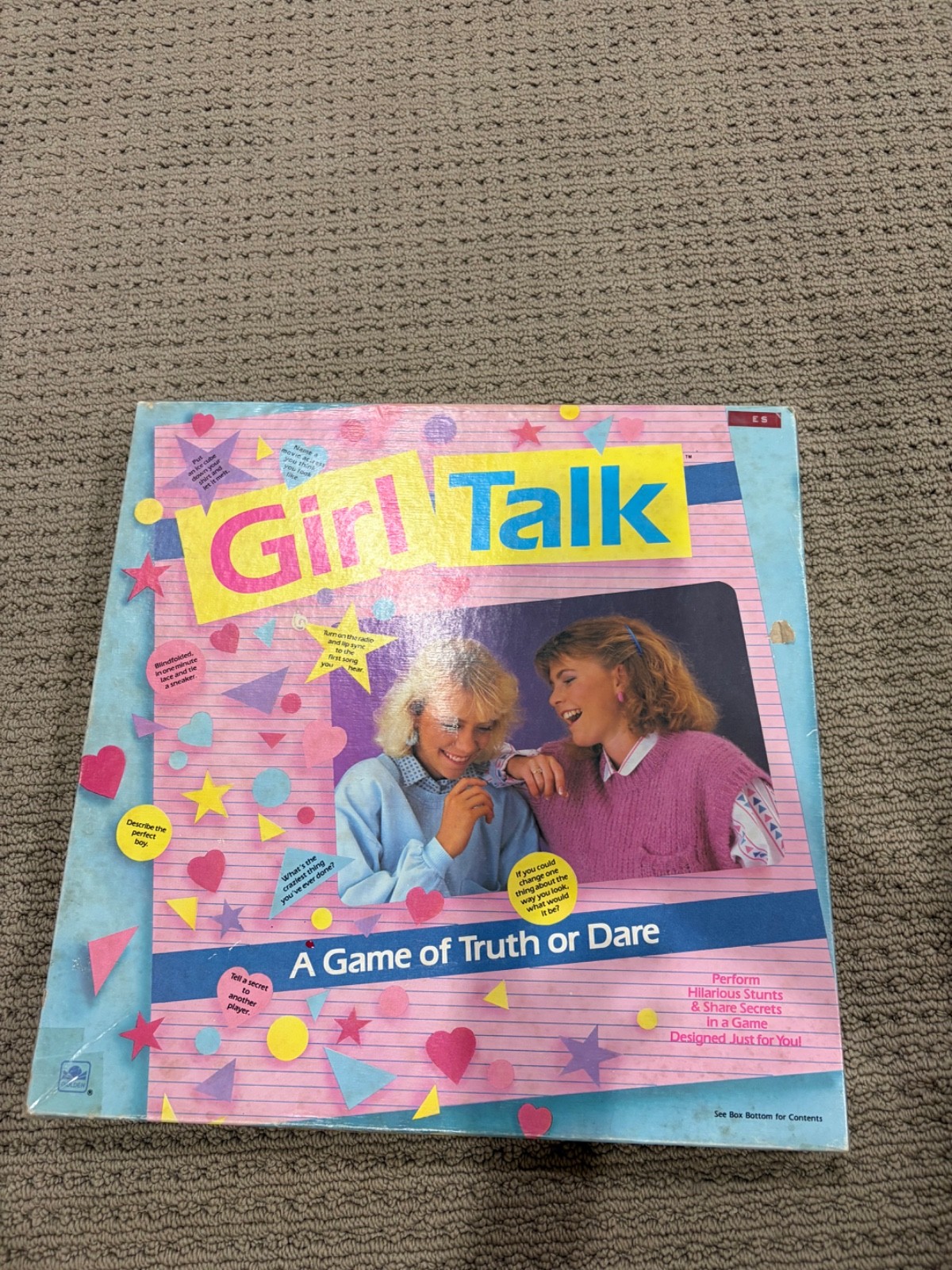 Vintage 1988 Girl Talk A Game Of Truth Or Dare Board Game(COMPLETE )