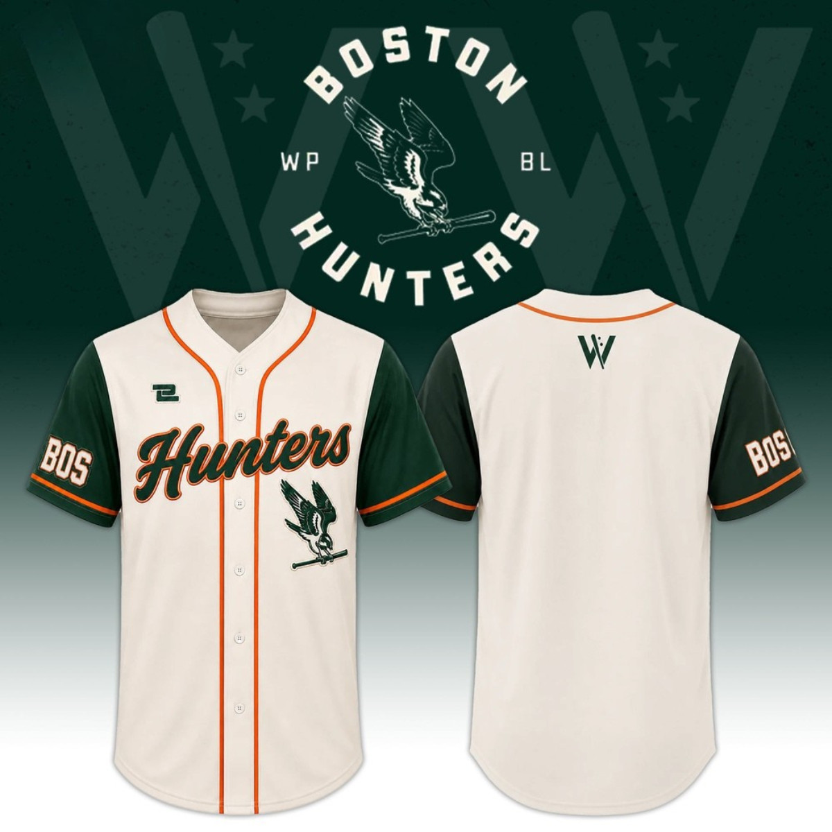 HOT ITEM Boston Hunters 2026 3D Baseball Jersey (Home/Away) – Gift for Fans