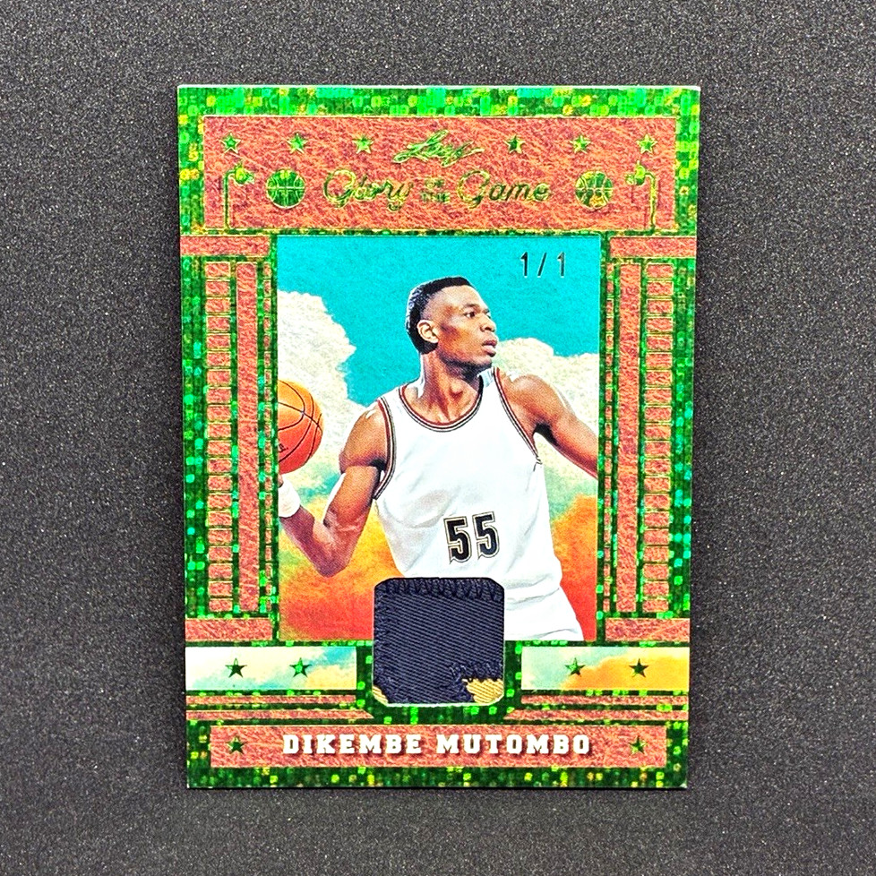 Leaf 2025 Glory of the Game Dikembe Mutombo Game Used Mem #GU-19 1/1 Leaf 2025 Glory of the Game Dikembe Mutombo Game Used Mem #GU-19 1/1