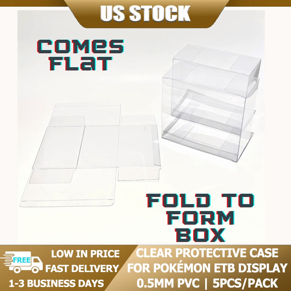 5/10/20/40PCS Clear Protective Case For Pokemon Elite Trainer Box ETB 
