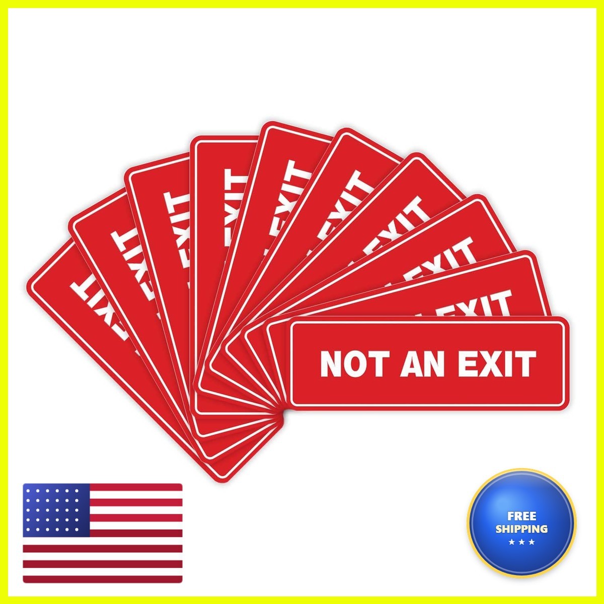 All Quality Standard Not an Exit Wall or Door Sign - Red Small (10 Pack) All Quality Standard Not an Exit Wall or Door Sign - Red Small (10 Pack)