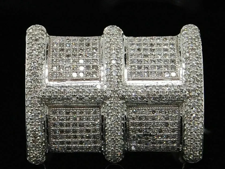 Men\'s 4.00CT Lab Created Diamond Pinky Wedding Ring 14K White Gold Plated SZ 9.5