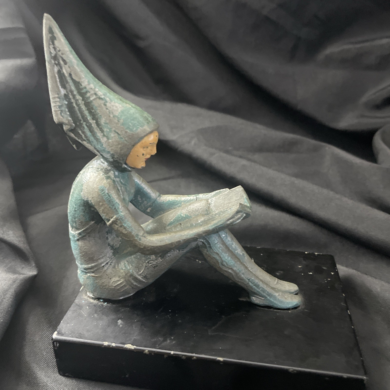 Antique/ Vintage J.B. Hirsch Art Deco Pixie Girl Bookend Antique/ Vintage J.B. Hirsch Art Deco Pixie Girl Bookend