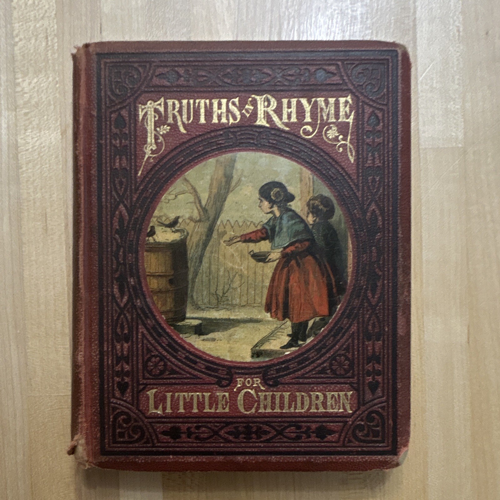 RARE 1878 Truths in Rhyme for Little Children McLoughlin Bros ChromolithoAntique