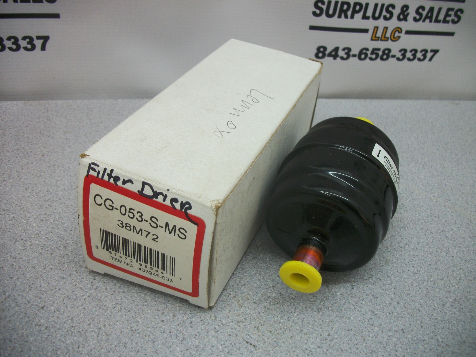 PARKER SPORLAN 38M72 FILTER-DRIER CG-053-S-MS NIB