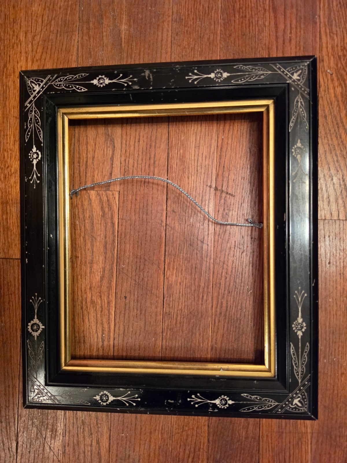 Antique Victorian Eastlake Ebonized Picture Frame